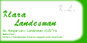 klara landesman business card
